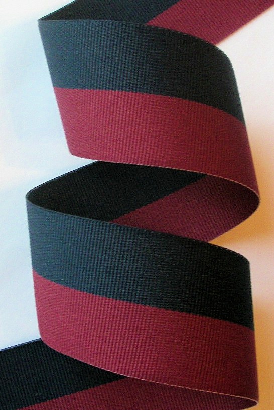 GGS7895 (5 yds) 1 1/2" NAVY/MAROON Bi Stripe